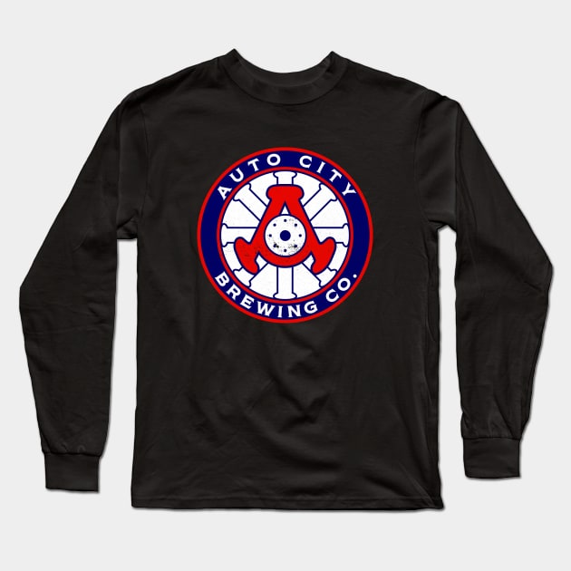 Retro Beer - Auto City Brewing Co. 1942 Long Sleeve T-Shirt by Allegedly